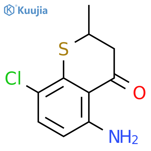 4H-1-Benzothiopyran-4-one, 5-amino-8-chloro-2,3-dihydro-2-methyl- structure
