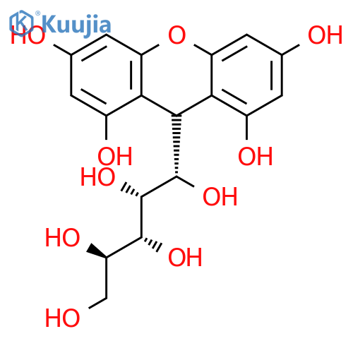 D-ARABINITOL, 1-C-(1,3,6,8-TETRAHYDROXY-9H-XANTHEN-9-YL)-, (S)- structure