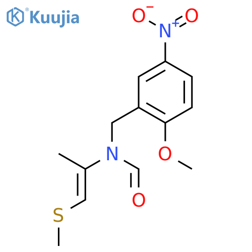 Formamide,N-[(2-methoxy-5-nitrophenyl)methyl]-N-[1-methyl-2-(methylthio)ethenyl]- structure