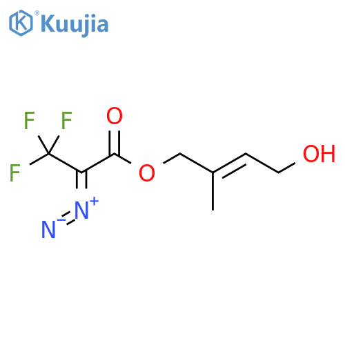 Propanoic acid, 2-diazo-3,3,3-trifluoro-, 4-hydroxy-2-methyl-2-butenylester, (E)- structure