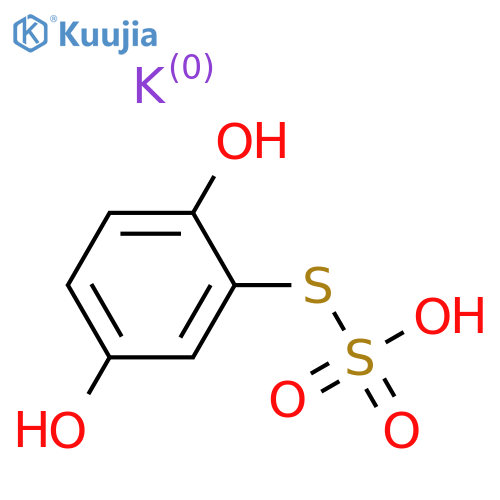 Potassium S-(2,5-dihydroxyphenyl) thiosulfate structure