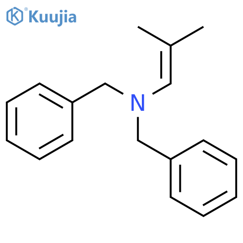 Benzenemethanamine, N-(2-methyl-1-propenyl)-N-(phenylmethyl)- structure