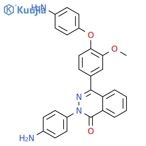 1(2H)-Phthalazinone,4-[4-(4-aminophenoxy)-3-methoxyphenyl]-2-(4-aminophenyl)- structure