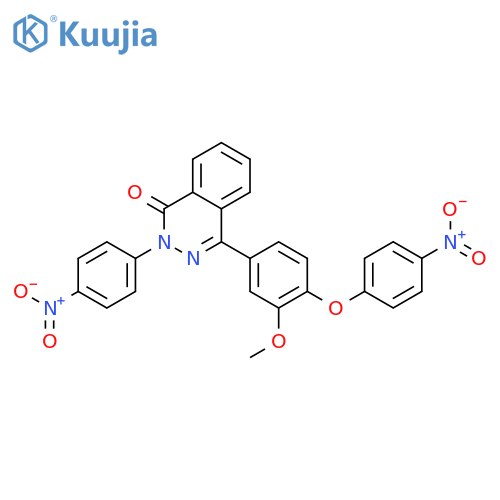 1(2H)-Phthalazinone,4-[3-methoxy-4-(4-nitrophenoxy)phenyl]-2-(4-nitrophenyl)- structure