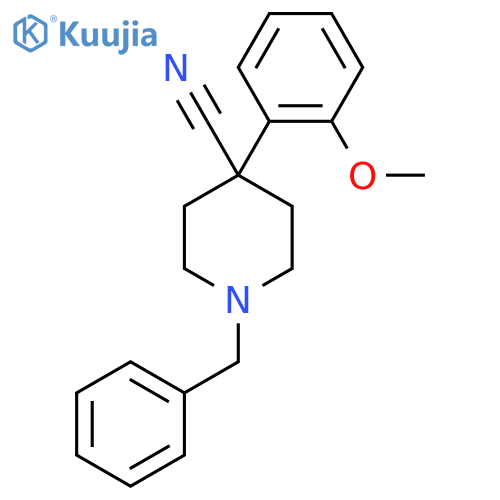 1-Benzyl-4-(2-methoxyphenyl)piperidine-4-carbonitrile structure