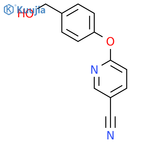 3-Pyridinecarbonitrile, 6-[4-(hydroxymethyl)phenoxy]- structure
