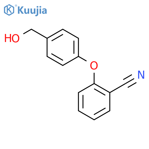 2-4-(hydroxymethyl)phenoxybenzonitrile structure