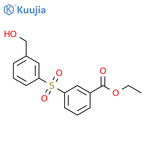Benzoic acid, 3-[[3-(hydroxymethyl)phenyl]sulfonyl]-, ethyl ester structure