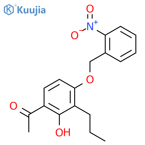Ethanone, 1-[2-hydroxy-4-[(2-nitrophenyl)methoxy]-3-propylphenyl]- structure
