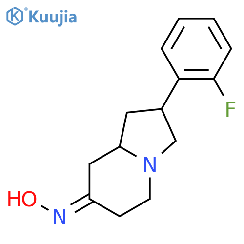 7(1H)-Indolizinone, 2-(2-fluorophenyl)hexahydro-, oxime, trans- structure