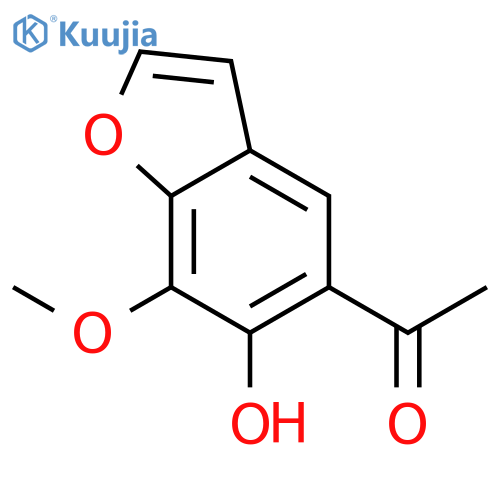 Ethanone, 1-(6-hydroxy-7-methoxy-5-benzofuranyl)- structure
