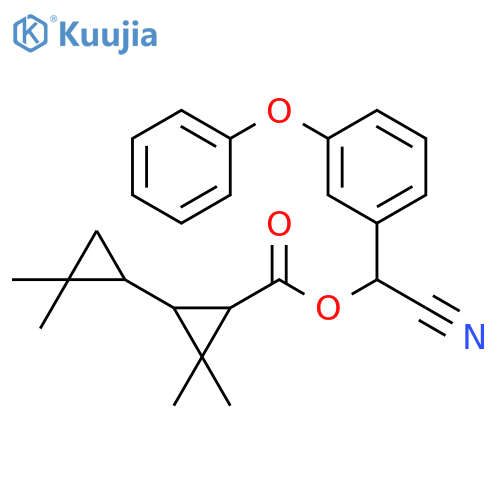 [1,1'-Bicyclopropyl]-2-carboxylic acid, 2',2',3,3-tetramethyl-,cyano(3-phenoxyphenyl)methyl ester structure