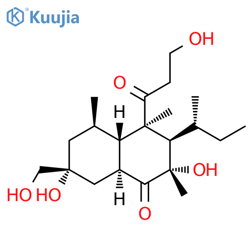 (2S,4aα,8aβ)-3,4,4a,5,6,7,8,8a-Octahydro-2,7β-dihydroxy-7α-(hydroxymethyl)-4α-(3-hydroxy-1-oxopropyl)-2,4β,5α-trimethyl-3α-[(R)-1-methylpropyl]-1(2H)-naphthalenone structure