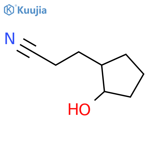 Cyclopentanepropanenitrile, 2-hydroxy- structure