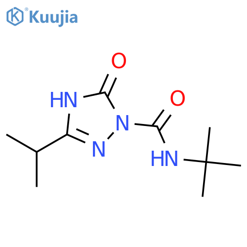 N-tert-Butyl-3-isopropyl-5-oxo-4,5-dihydro-1H-1,2,4-triazole-1-carboxamide structure