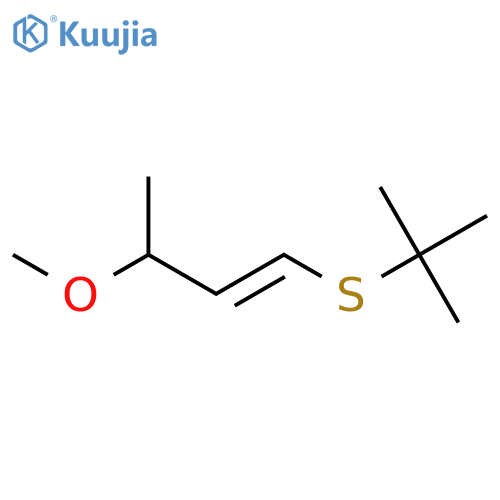 1-Butene, 1-[(1,1-dimethylethyl)thio]-3-methoxy-, (E)- structure