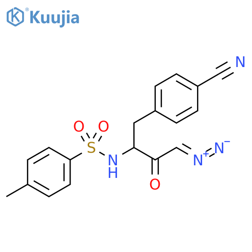 Benzenesulfonamide,N-[1-[(4-cyanophenyl)methyl]-3-diazo-2-oxopropyl]-4-methyl- structure