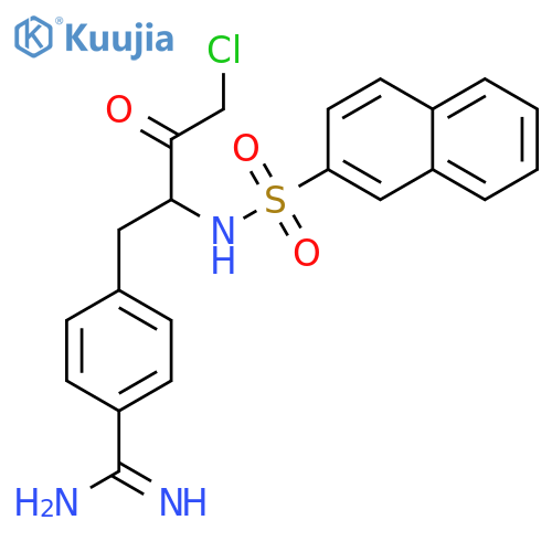Benzenecarboximidamide,4-[4-chloro-2-[(2-naphthalenylsulfonyl)amino]-3-oxobutyl]- structure