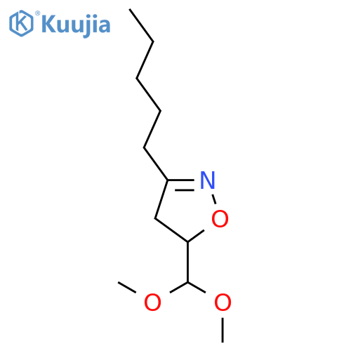 Isoxazole, 5-(dimethoxymethyl)-4,5-dihydro-3-pentyl- structure