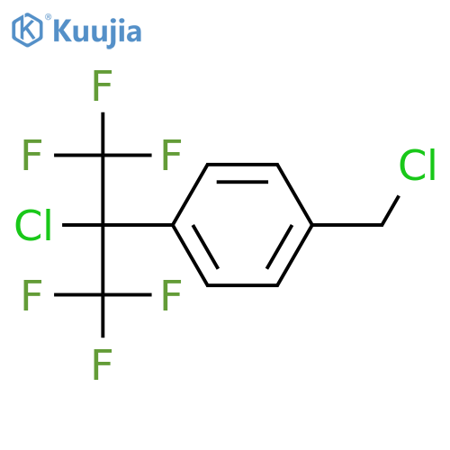 Benzene,1-(chloromethyl)-4-[1-chloro-2,2,2-trifluoro-1-(trifluoromethyl)ethyl]- structure