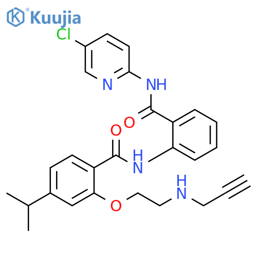 Benzamide,N-[2-[[(5-chloro-2-pyridinyl)amino]carbonyl]phenyl]-4-(1-methylethyl)-2-[2-(2-propynylamino)ethoxy]- structure