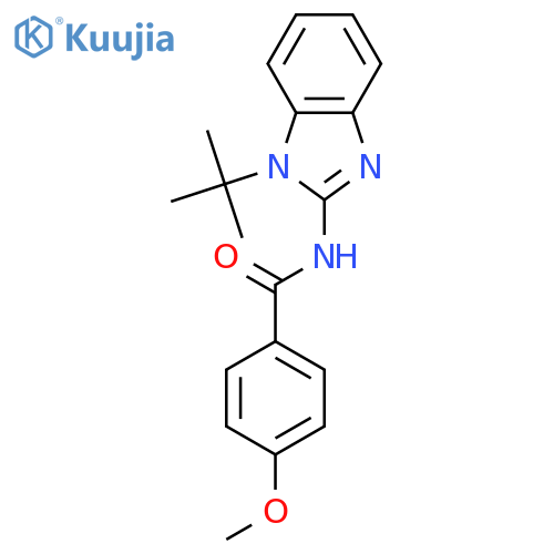 Benzamide, N-[1-(1,1-dimethylethyl)-1H-benzimidazol-2-yl]-4-methoxy- structure
