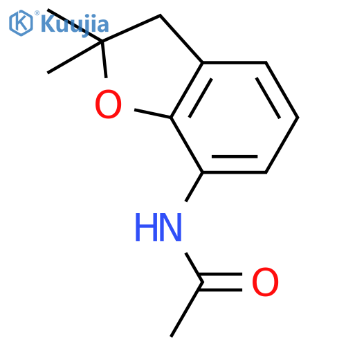 Acetamide, N-(2,3-dihydro-2,2-dimethyl-7-benzofuranyl)- structure