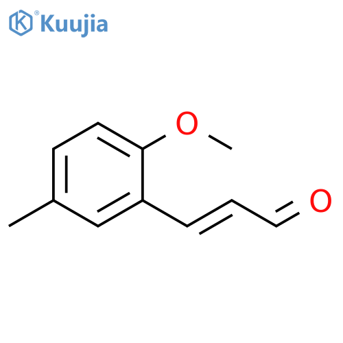 3-(2-methoxy-5-methylphenyl)prop-2-enal structure