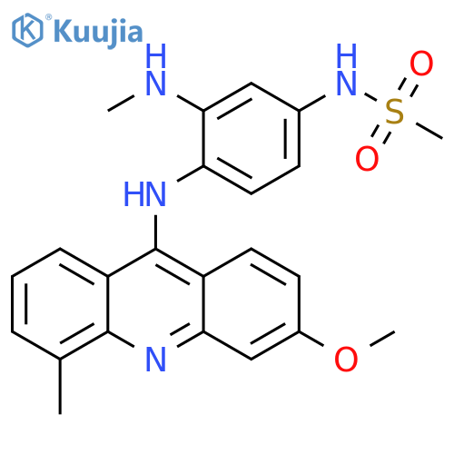 Methanesulfonamide,N-[4-[(3-methoxy-5-methyl-9-acridinyl)amino]-3-(methylamino)phenyl]- structure