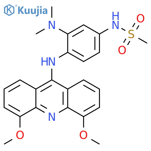 Methanesulfonamide,N-[4-[(4,5-dimethoxy-9-acridinyl)amino]-3-(dimethylamino)phenyl]- structure