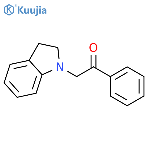 Ethanone, 2-(2,3-dihydro-1H-indol-1-yl)-1-phenyl- structure