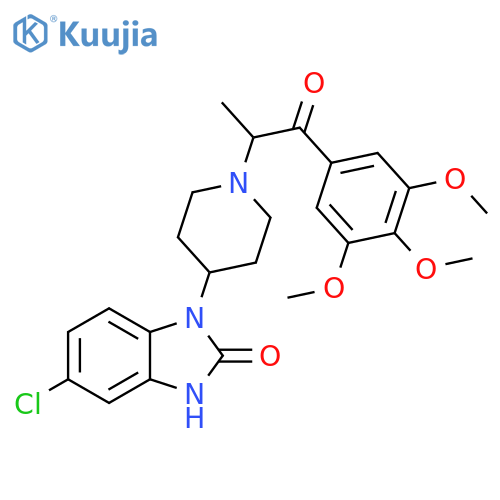 2H-Benzimidazol-2-one, 5-chloro-1,3-dihydro-1-[1-[1-methyl-2-oxo-2-(3,4,5-trimethoxyphenyl)ethyl]-4-piperidinyl]- structure