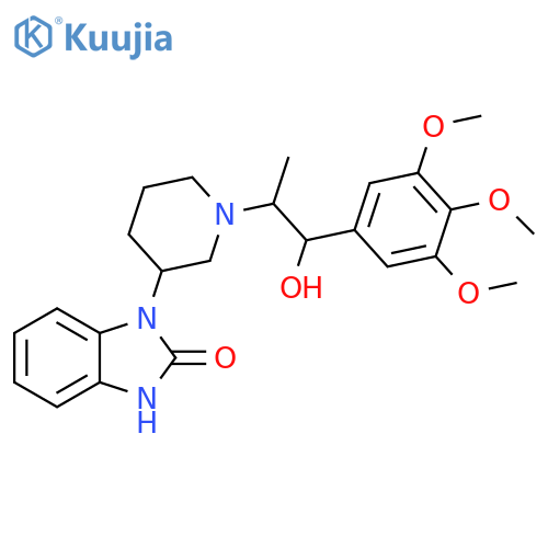 2H-Benzimidazol-2-one, 1,3-dihydro-1-[1-[2-hydroxy-1-methyl-2-(3,4,5-trimethoxyphenyl)ethyl]-3-piperidinyl]- structure