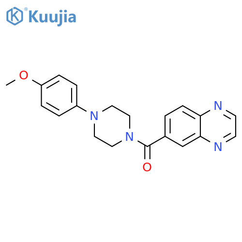6-4-(4-methoxyphenyl)piperazine-1-carbonylquinoxaline structure