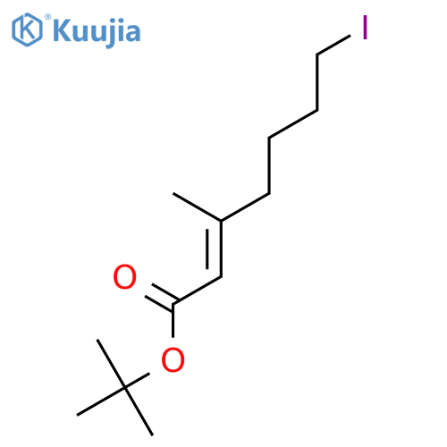 2-Heptenoic acid, 7-iodo-3-methyl-, 1,1-dimethylethyl ester structure