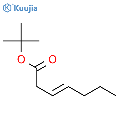 3-Heptenoic acid, 1,1-dimethylethyl ester, (E)- structure