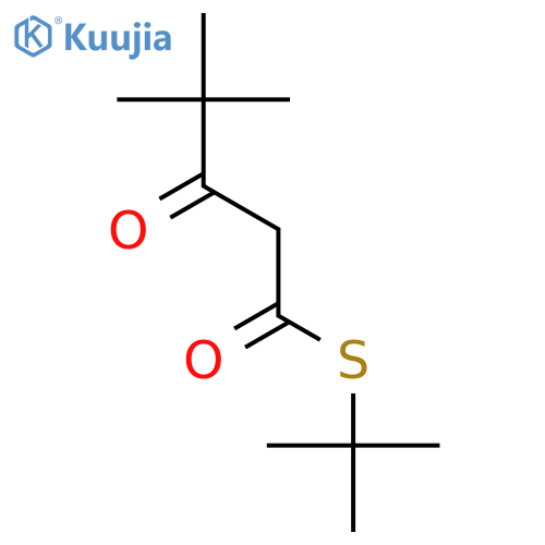 Pentanethioic acid, 4,4-dimethyl-3-oxo-, S-(1,1-dimethylethyl) ester structure