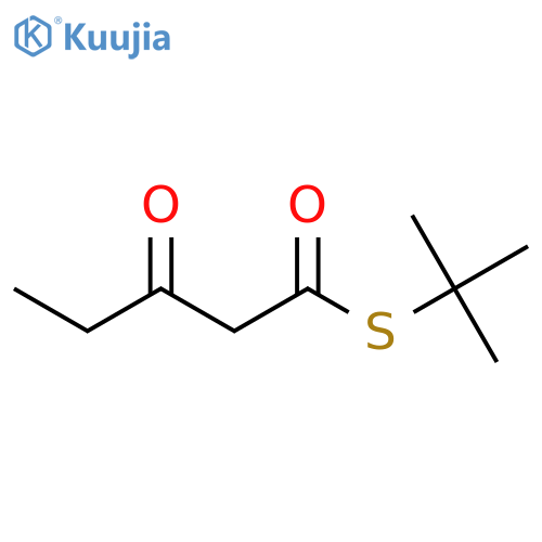 Pentanethioic acid, 3-oxo-, S-(1,1-dimethylethyl) ester structure