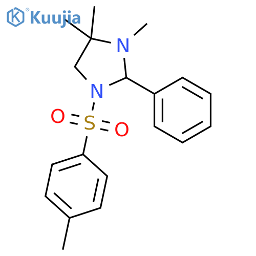 Imidazolidine, 3,4,4-trimethyl-1-[(4-methylphenyl)sulfonyl]-2-phenyl- structure