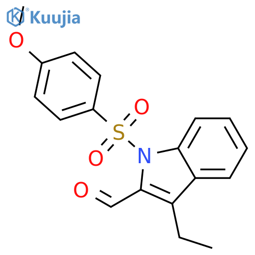 1H-Indole-2-carboxaldehyde, 3-ethyl-1-[(4-methoxyphenyl)sulfonyl]- structure