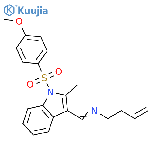 3-Buten-1-amine, N-[[1-[(4-methoxyphenyl)sulfonyl]-2-methyl-1H-indol-3-yl]methylene]- structure