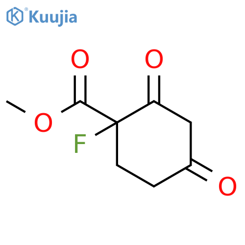 Cyclohexanecarboxylic acid, 1-fluoro-2,4-dioxo-, methyl ester structure
