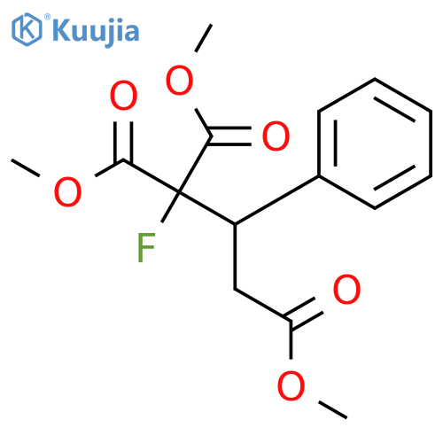 1,1,3-Propanetricarboxylic acid, 1-fluoro-2-phenyl-, trimethyl ester structure