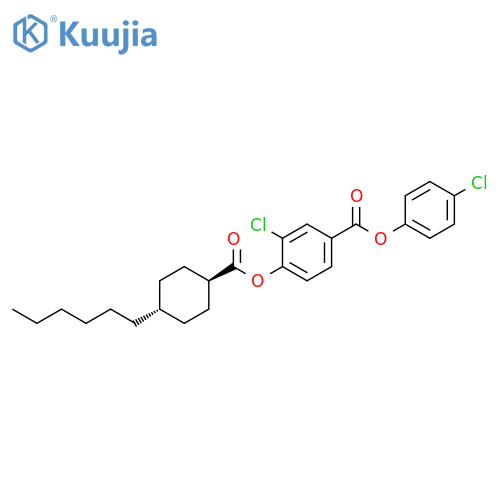 Benzoic acid, 3-chloro-4-[[(4-hexylcyclohexyl)carbonyl]oxy]-, 4-chlorophenyl ester, trans- (9CI) structure