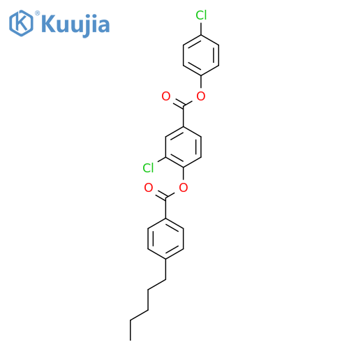 Benzoic acid, 3-chloro-4-[(4-pentylbenzoyl)oxy]-, 4-chlorophenyl ester structure