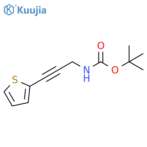 tert-Butyl N-3-(Thiophen-2-yl)prop-2-yn-1-ylcarbamate structure