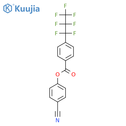 Benzoic acid, 4-(heptafluoropropyl)-, 4-cyanophenyl ester structure