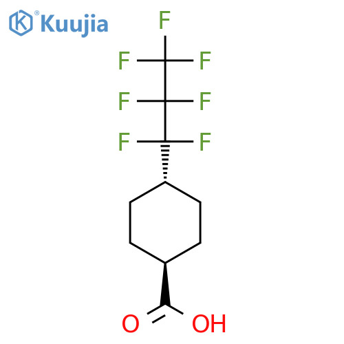 Cyclohexanecarboxylic acid, 4-(heptafluoropropyl)-, trans- structure