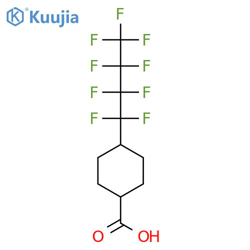 Cyclohexanecarboxylic acid, 4-(nonafluorobutyl)-, cis- structure