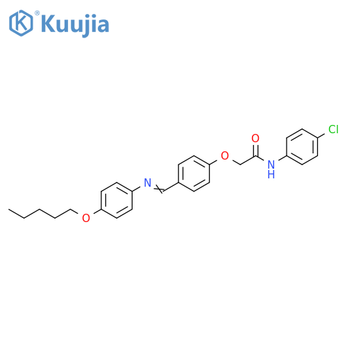 Acetamide,N-(4-chlorophenyl)-2-[4-[[[4-(pentyloxy)phenyl]imino]methyl]phenoxy]- structure